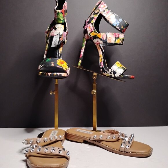 Steve Matten Floral Heels Open Toe and Studded Sandals Size 6 - Picture 16 of 16